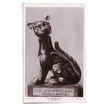 未使用 猫のアンティークポストカード チェシャ猫　1900初期 Hugo & Lang Co,.の画像