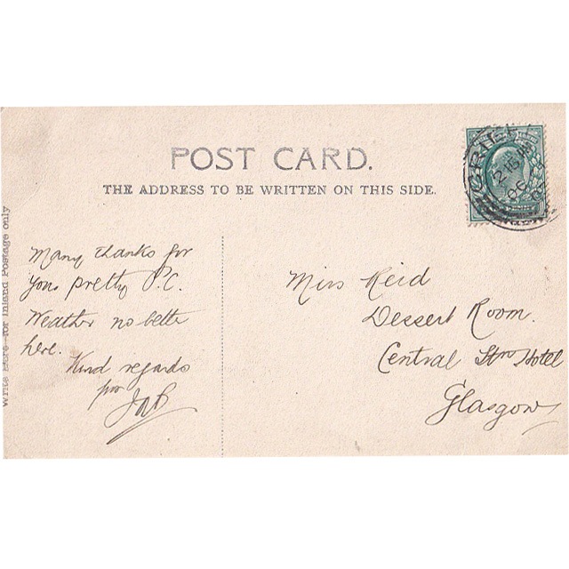 猫の肖像画のポストカード　Muriel Hunt　Valentines Series 1905年の画像
