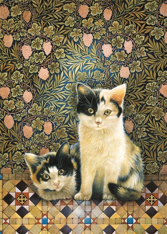 レズリーアンアイボリー 猫の輸入グリーティングカード封筒付 Dana's catsの画像