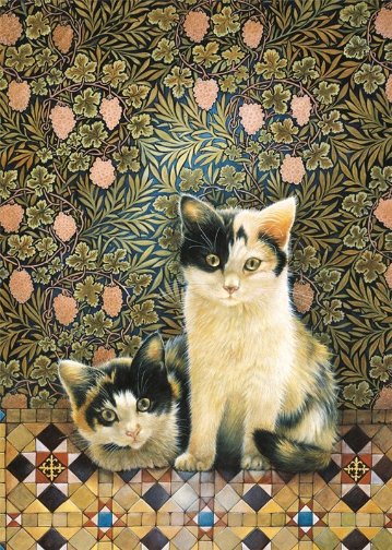 レズリーアンアイボリー 猫の輸入グリーティングカード封筒付 Dana's catsの画像