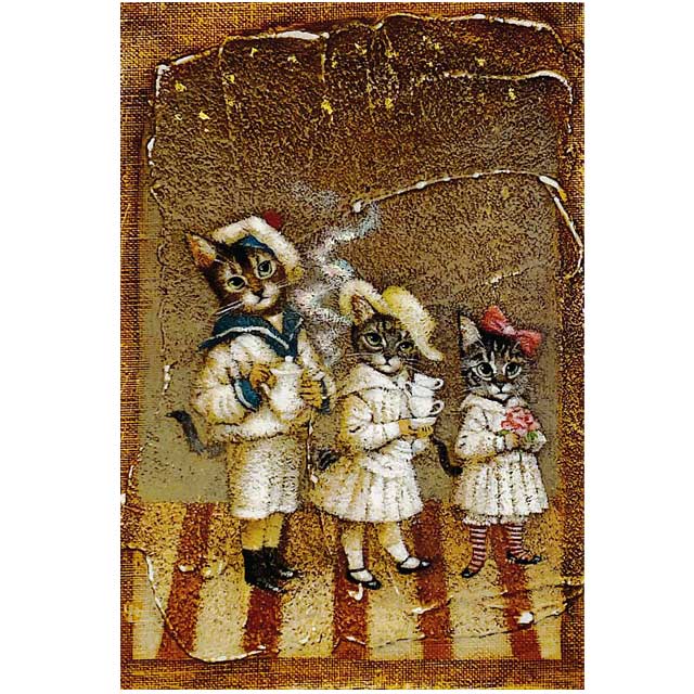 「3人のお茶会」ポストカード　高橋幸恵 X TIM & SAILOR コラボレーションの画像