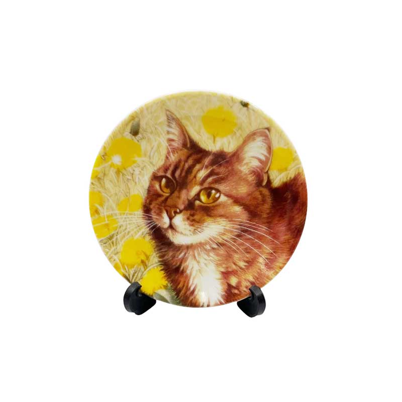 ロイヤルウースター アイボリーキャッツ 猫のミニ絵皿 BLOSSOM IN THE DANDELIONSの画像
