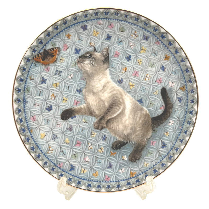 エインズレイ レズリー・アン・アイボリー猫の絵皿 Meet My Kittens 8月アモンラ—（ラーラ）の画像