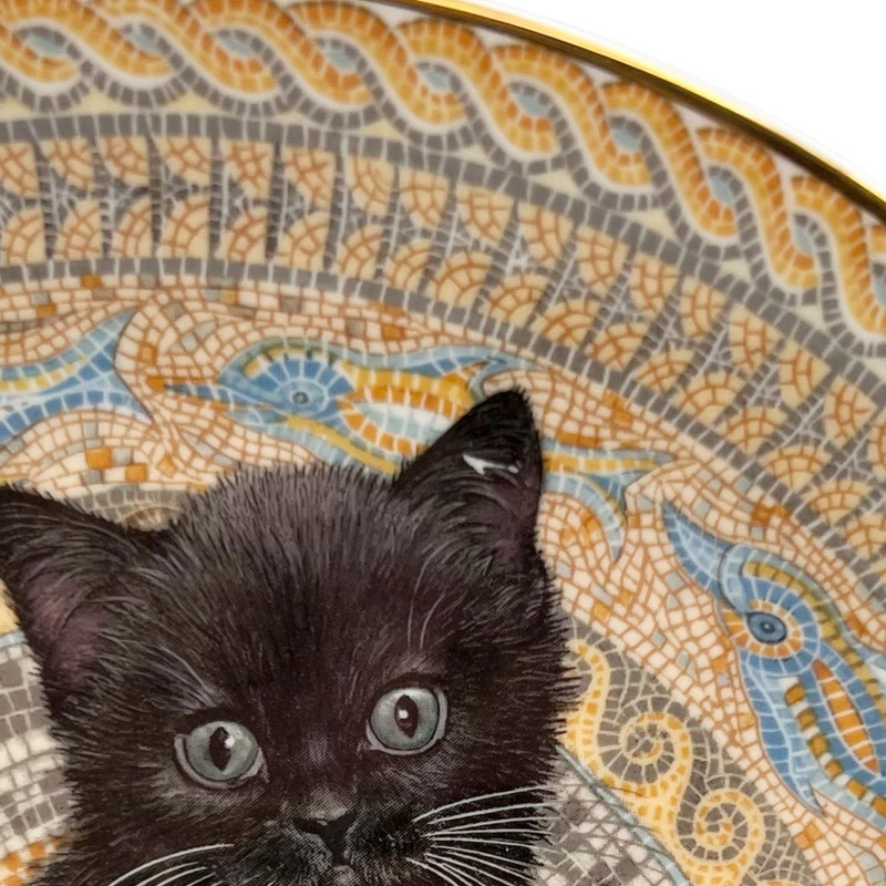 エインズレイ レズリー・アン・アイボリー猫の絵皿 Meet My Kittens 9月ガブリエルの画像