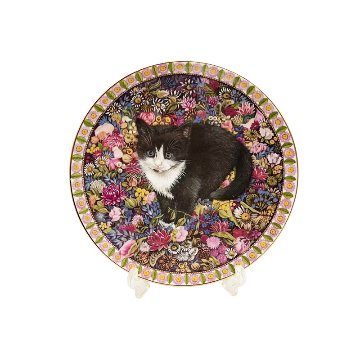 エインズレイ レズリー・アン・アイボリー猫の絵皿 Meet My Kittens 10月チェスタートンの画像