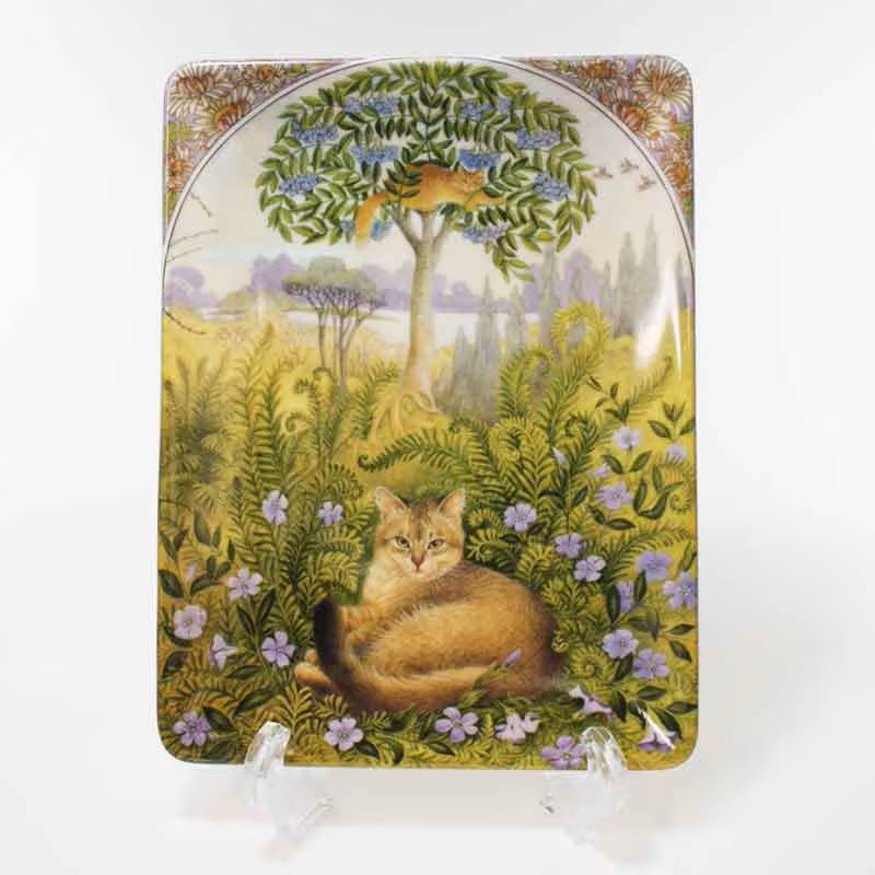 レズリー・アン・アイボリー猫の絵皿 Lesley's Gallery of Cats AFTERNOON アールヌーボーの画像