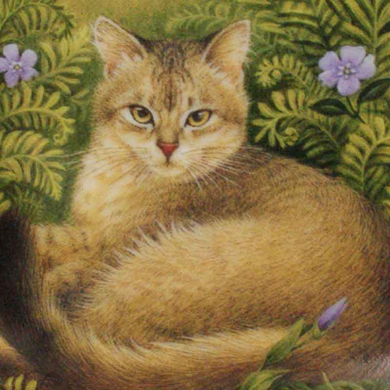 レズリー・アン・アイボリー猫の絵皿 Lesley's Gallery of Cats AFTERNOON アールヌーボーの画像