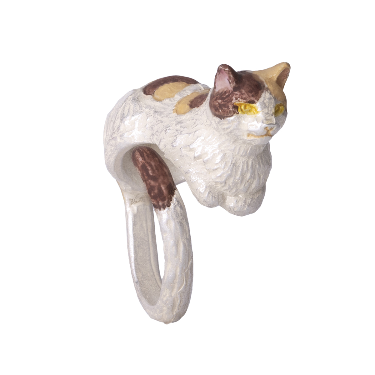 4F フィーアエフ　くつろぎリング　三毛猫の指輪　日本製の画像