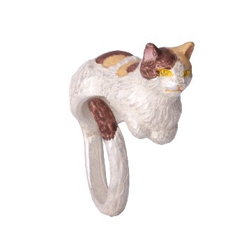 4F フィーアエフ　くつろぎリング　三毛猫の指輪　日本製の画像