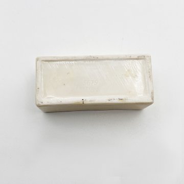幸運のホワイトヘザーと猫のトリンケットボックス　小物入れ  1900年代初〜中期の画像
