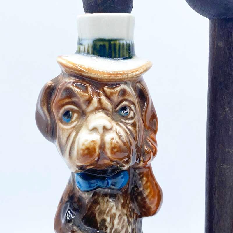イタリア製　猫と犬型のワイン・リカーボトル Barsottini Vino Rosso 専用台付 レアの画像