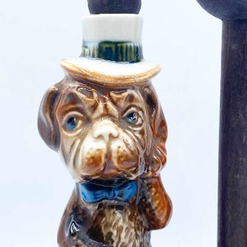 イタリア製　猫と犬型のワイン・リカーボトル Barsottini Vino Rosso 専用台付 レアの画像