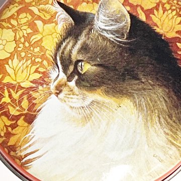 Hunkydory Designs レズリー・アン・アイボリー 猫のヴィンテージブリキ缶　アグネッサの画像