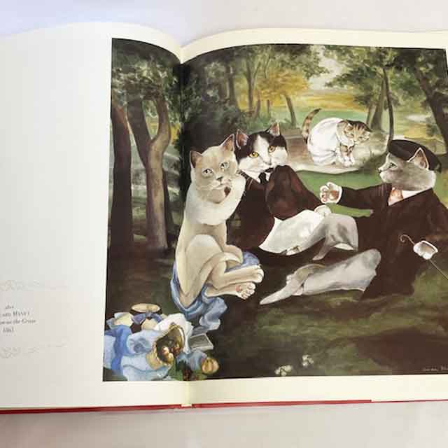 直筆サイン入り プレミア本 スーザンハーバート Impressionist Cats 印象派の猫 猫の本の画像