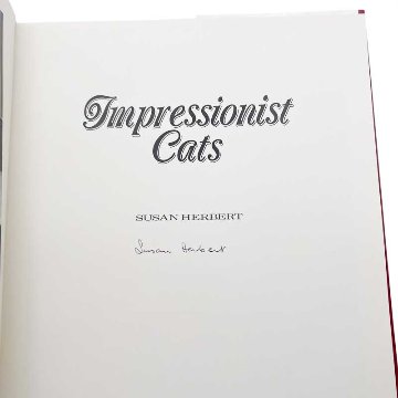 直筆サイン入り プレミア本 スーザンハーバート Impressionist Cats 印象派の猫 猫の本の画像