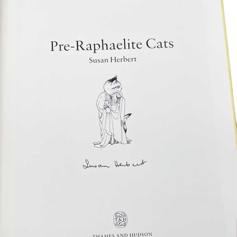 直筆サイン入り プレミア本 スーザンハーバート Pre‑Raphaelite Cats ラファエロ前派の猫　猫の本の画像