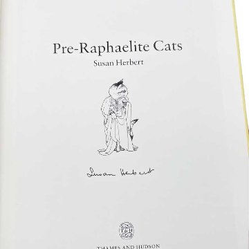 直筆サイン入り プレミア本 スーザンハーバート Pre‑Raphaelite Cats ラファエロ前派の猫　猫の本の画像