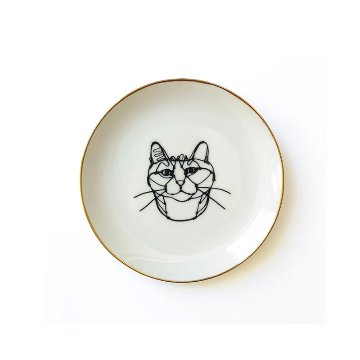 ＋HAyU 猫柄 美濃焼 小皿 Mino Ware Collection 日本製 小川学 ワイヤーアートの画像