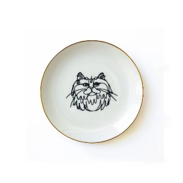 ＋HAyU 猫柄 美濃焼 小皿 Mino Ware Collection 日本製 小川学 ワイヤーアートの画像