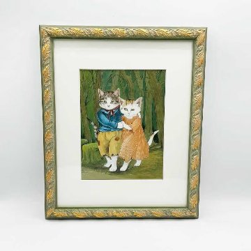 スーザンハーバート Susan Herbert ヘンゼルとグレーテル　サイン入り水彩原画 額装済の画像