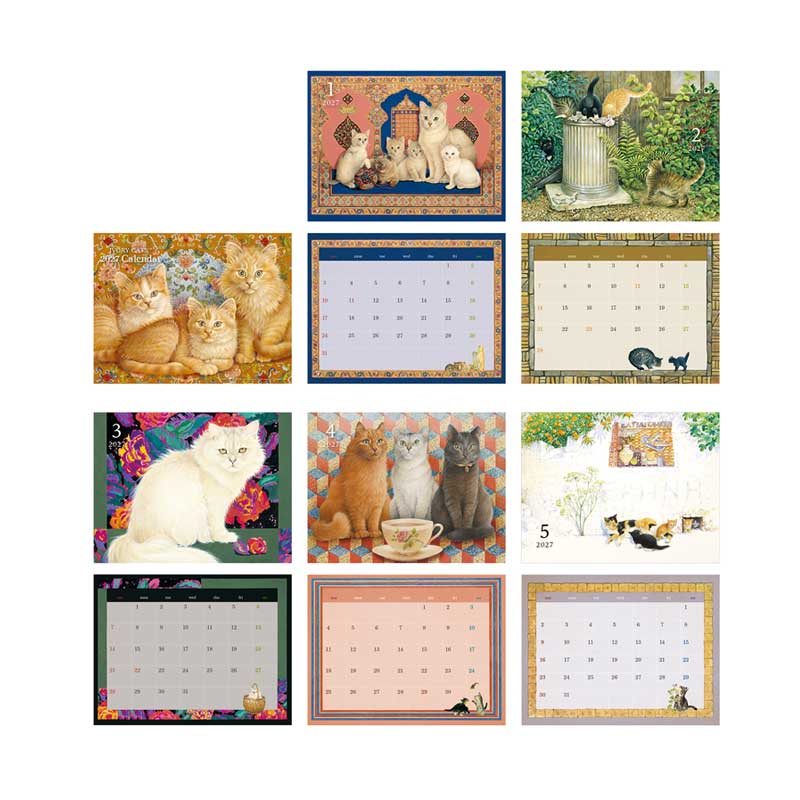 2027年カレンダー アイボリーキャッツ IVORY CATS 壁掛けカレンダー　ディアカーズの画像
