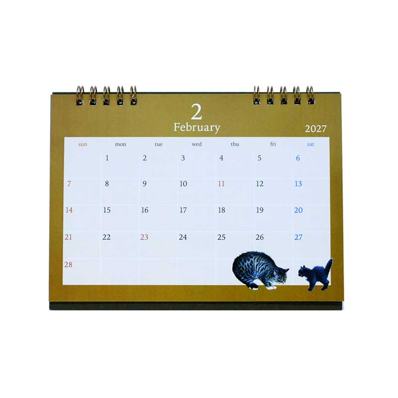 2027年カレンダー アイボリーキャッツ IVORY CATS 卓上カレンダー　ディアカーズの画像