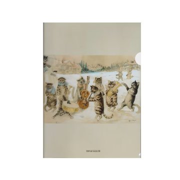 Louis Wain "Carol Singing Cats" クリアファイル A4サイズ TIM & SAILORオリジナルの画像