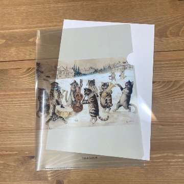 Louis Wain "Carol Singing Cats" クリアファイル A4サイズ TIM & SAILORオリジナルの画像