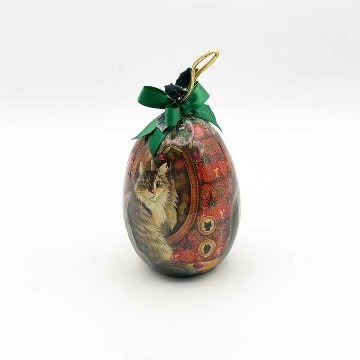 ENESCO レズリーアンアイボリー　クリスマスオーナメント 卵型　アグネッサ 1990年の画像
