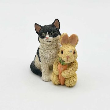 レズリーアンアイボリー CATS AMONG THE TOYS　猫フィギュリン12体と専用ディスプレイラックのセット 1994年 ENESCOの画像