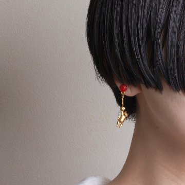 4F フィーアエフ　なりゆきまかせピアス / Flying to Nowhere　日本製　ピューターの画像