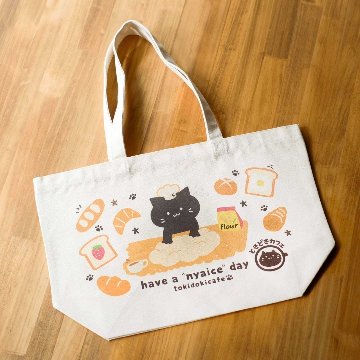 猫のパン屋さんトートバッグの画像