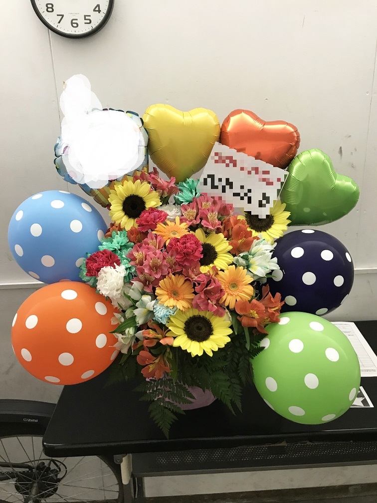 東京ライブバルーン(fba-18) バルーンフラワーアレンジの画像