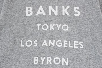 BANKS/バンクス/トレーナー/杢グレー/オーガニックコットン画像