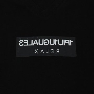 1piu1uguale3/ウノ ピゥ ウノ ウグァーレ トレ リラックス/Tシャツ/ロゴ/ブラック画像