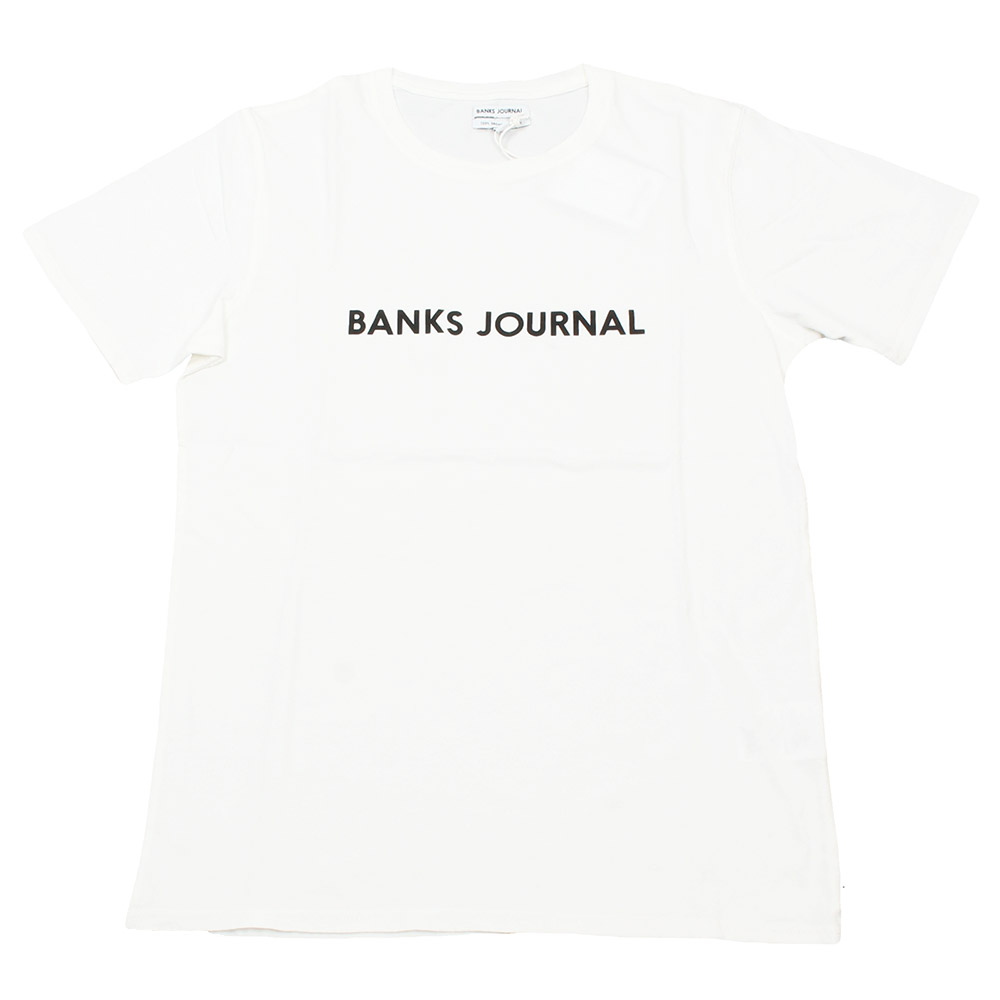 BANKS / バンクス カットソー ワンポイントロゴ ホワイト サーフ画像