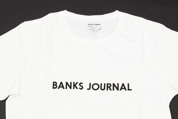 BANKS / バンクス カットソー ワンポイントロゴ ホワイト サーフ画像