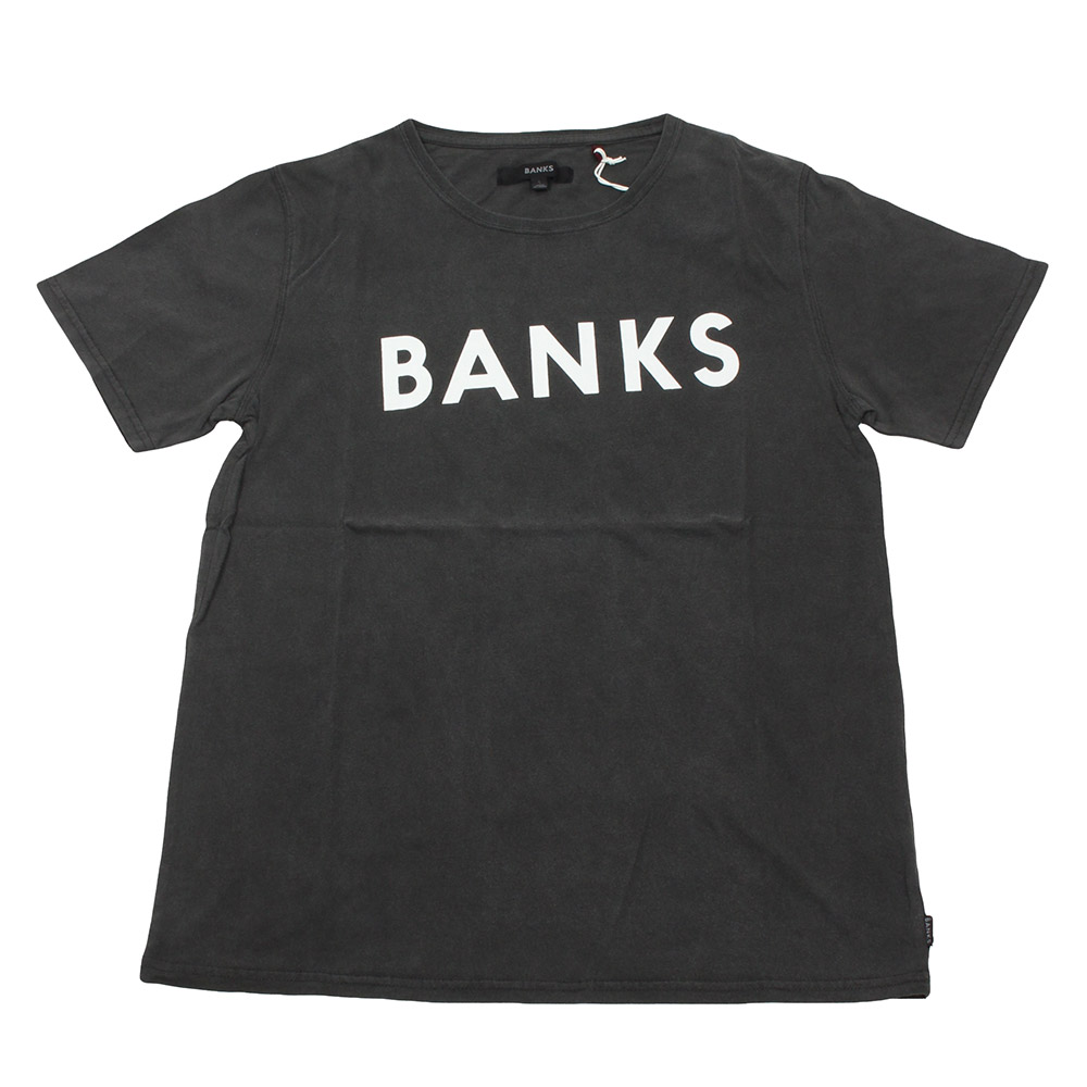 BANKS / バンクス カットソー ワンポイントロゴ  ダークグレー サーフ画像