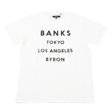 BANKS / バンクス カットソー ワンポイントロゴ  ホワイトー サーフ画像