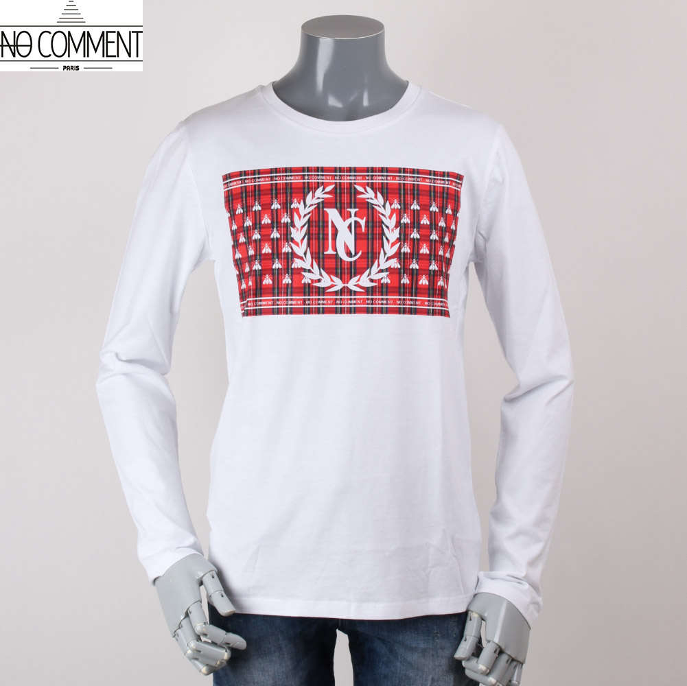 NOCOMMENTPARIS ノーコメントパリ フランス 　 ホワイト ロンＴ プリント 【国内正規品】の画像