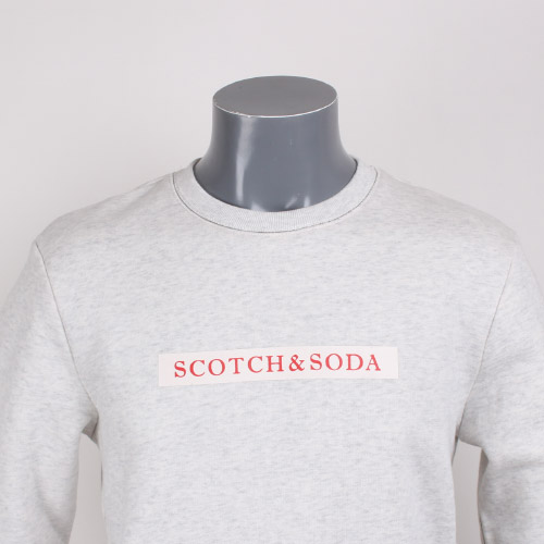 SCOTCH&SODA スコッチ アンド ソーダ グレー ワンポイント プリント画像