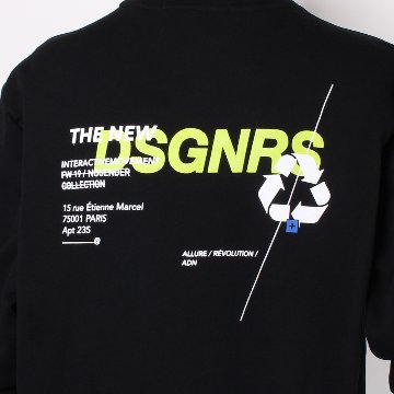TheNewDesigners ザ ニュー デザイナーズ ブラック black バックプリント トレーナー ストリートファッション画像