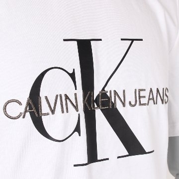 CALVIN KLEIN JEANS カルバンクラインジーンズ CK ロゴ Tシャツ ホワイト画像
