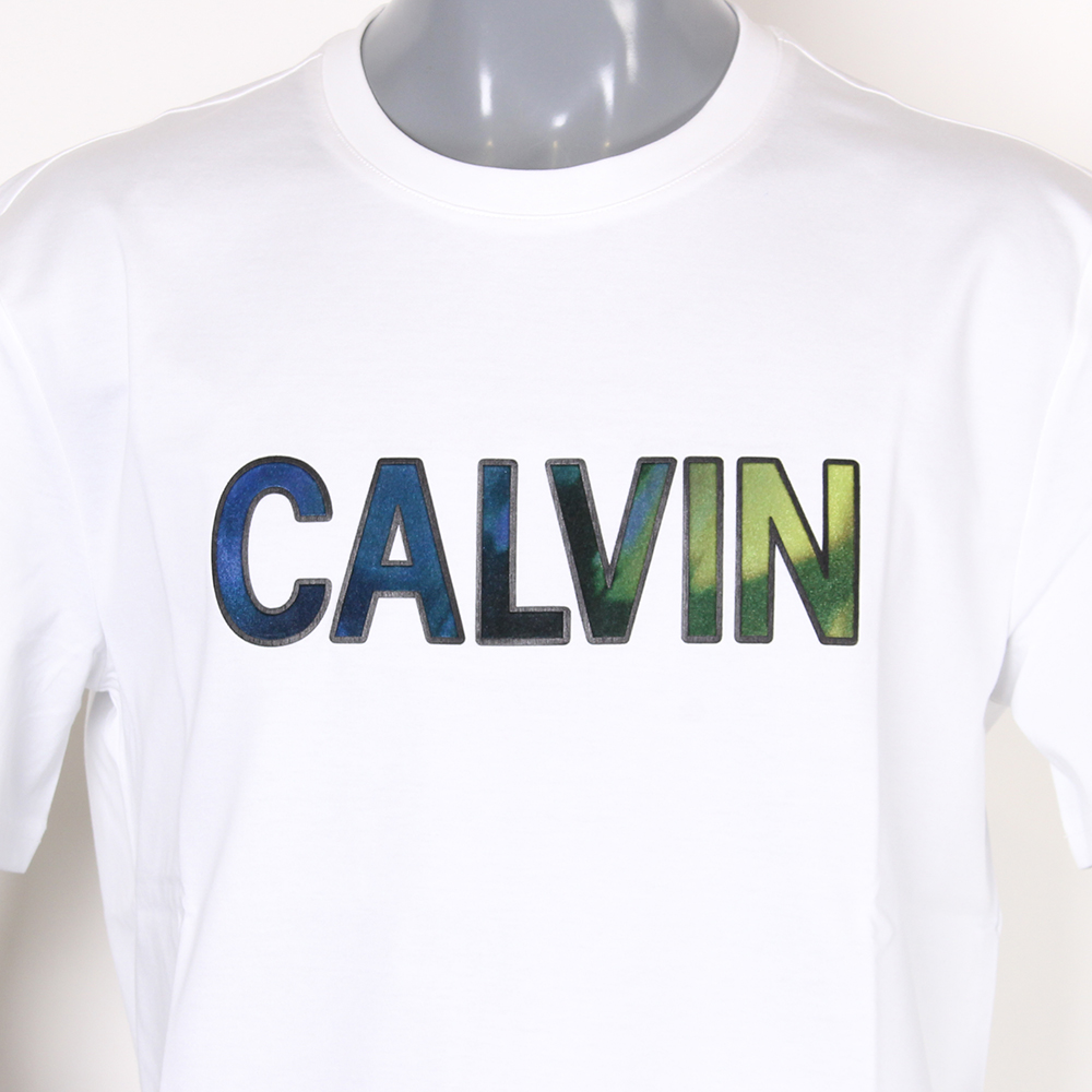 CALVIN KLEIN JEANS カルバンクラインジーンズ CK ロゴ Tシャツ ホワイト Safari 5月号掲載 P208 他色画像
