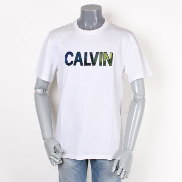 CALVIN KLEIN JEANS カルバンクラインジーンズ CK ロゴ Tシャツ ホワイト Safari 5月号掲載 P208 他色画像