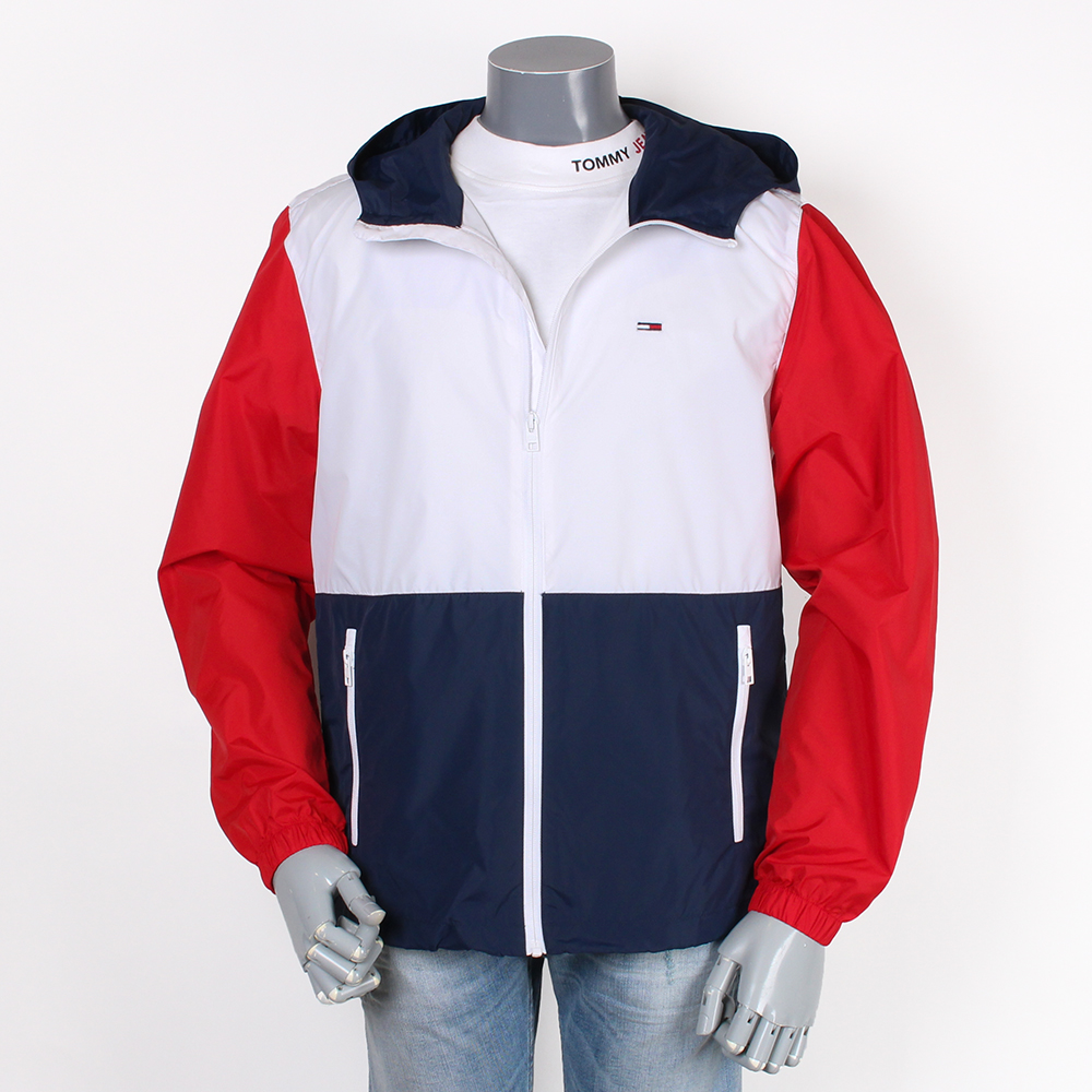 TOMMYJEANS ウインドブレーカー パーカー ナイロンジャケット ロゴ M-