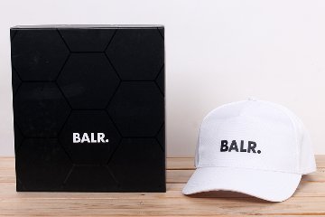 BALR ボーラー キャップ  ホワイト ブランドロゴ マットブラック画像