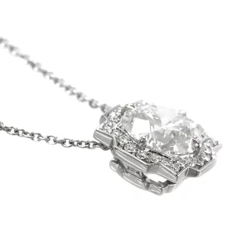 ハリーウィンストン HARRY WINSTON ベル ダイヤ 2.08ct F/VS1/3EX ネックレス 41cm Pt プラチナ【鑑定書 証明書付き】の画像