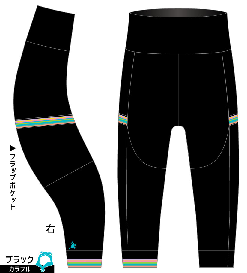 〈 無事カエル 〉七部丈タイツ  サイドポケット付き【VALETTE PARTY/バレットパーティー】の画像