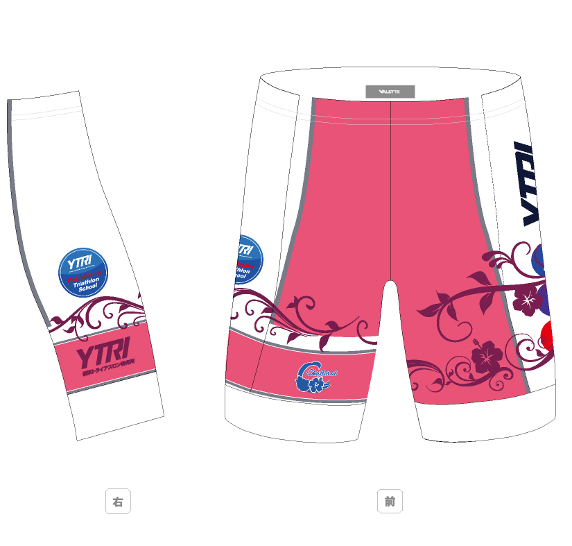 【VALETTE/バレット】YTRIトライショーツ　ユニフローラル【横浜トライアスロン研究所】オフィシャルウェアの画像